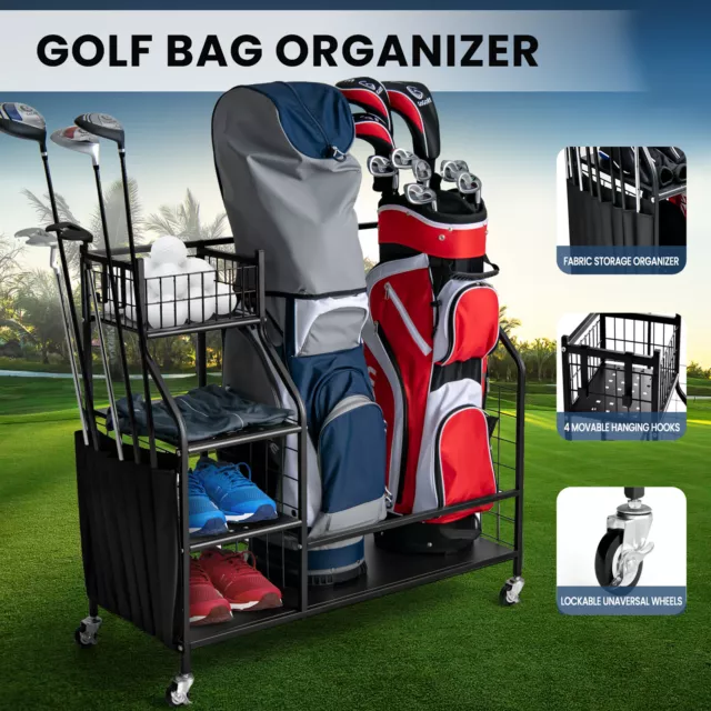 Golf Bag Storage Rack Garage Bag Organizer Storage Stand Golfing Equipment Rack