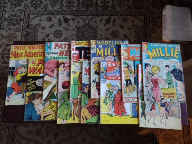 PATSY WALKER MISS AMERICA , MILLIE THE MODEL, PATSY Book Lot 1950's/60's