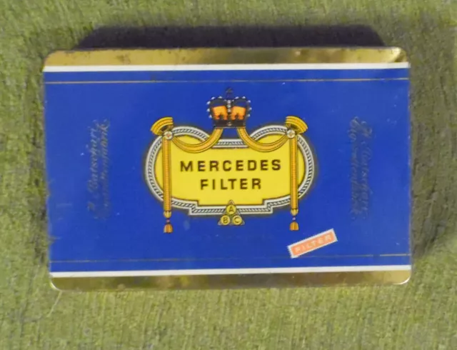 Alte Dose , Blechdose , Zigarettendose , Mercedes , A. Batschari - 50 Cigaretten