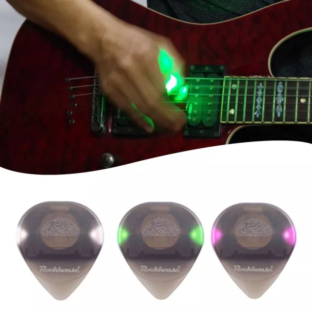 Rutschfestes LED-Gitarren-Plektrum mit leuchtenden Lichtern für eine außergewöhnliche Leistung