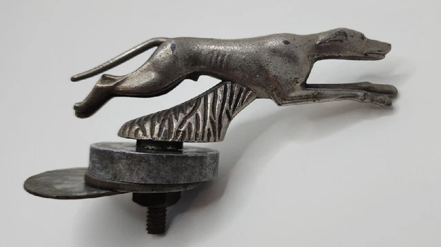Vintage 1930s Ford Lincoln Greyhound Sculpture Emblem Car Hood Ornament