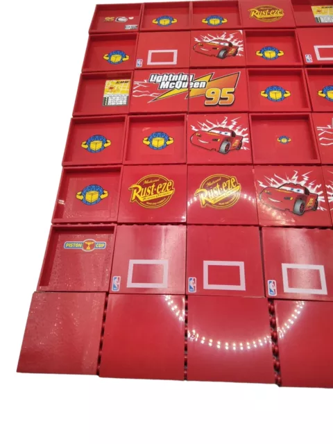 Raccolta LEGO 49 pezzi pannelli 1x6x5 incollati stampati rosso pannello rosso decorato 3