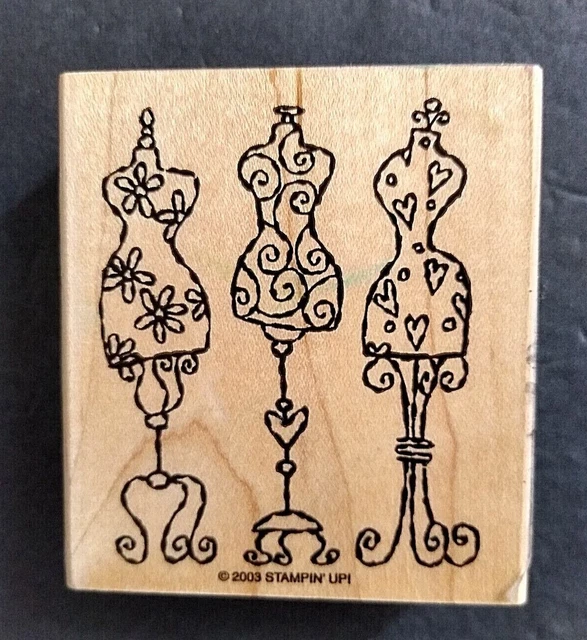 Stampin' Up Rubber Stamp Dress Forms Female Fashion Style Mannequins Seamstress Stampin' Up Rubber Stamp Dress Forms Female Fashion Style Mannequins Seamstress