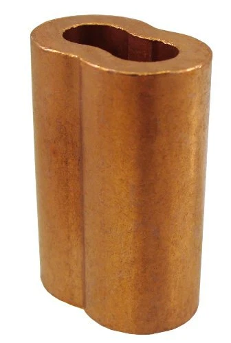 Loos Cableware Sl21 50 Piece Plain Copper Duplex Oval Crimping Sleeve Set For 1/