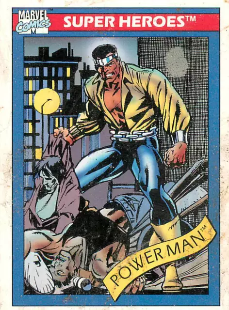 1990  Marvel Super Heroes  Power Man  #12  Trading Card