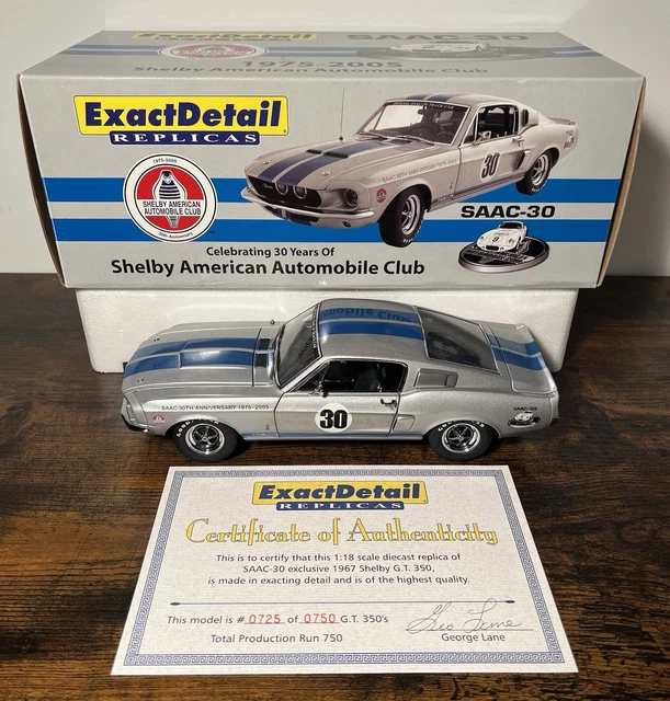 LANE EXACT DETAIL 1/18 Scale 1966 Shelby GT350 Red / White Diecast