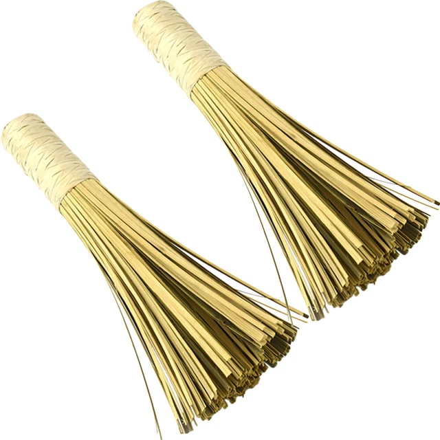 2Pcs Multi-use Bamboo Washing Brushes Quick Cleaning Brushes Wok Cleaning