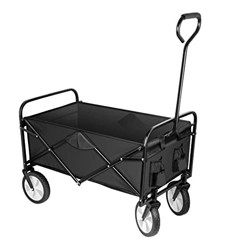 Rolling Folding & Rolling Collapsible Garden Cart, Outdoor Camping Wagon