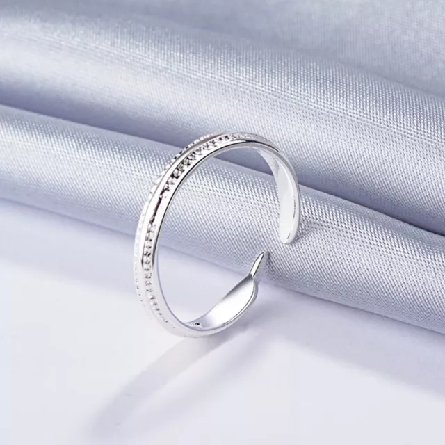 Adjust Finger Ring 925 Sterling Silver plated Feather Thumb Band Fashion Women