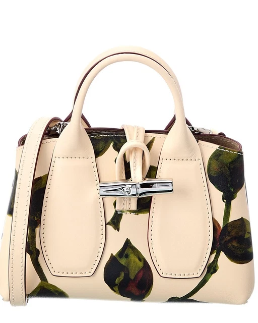 Longchamp Roseau Xs Leather Crossbody Women's White