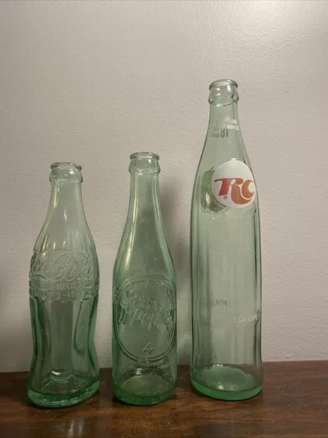 Dr. Pepper Lot Bottle -6 1/2oz 10 2 4 - Coca Cola 29L42 Green Royal Crown 16 A12