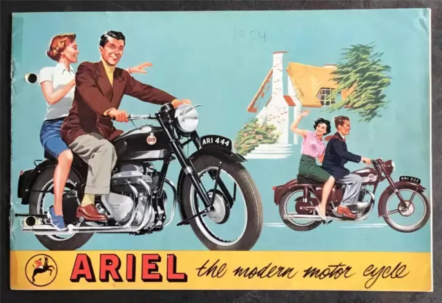 ARIEL MOTORCYCLE RANGE Sales Brochure 1954 SQUARE FOUR Huntmaster HUNTER Colt++