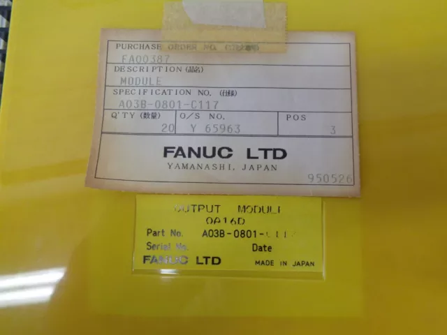 Module De Sortie Fanuc A03B-0801-C117 - Neuf Sans Boite - Livraison Gratuite 2