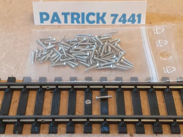 🚂 Lot de 100 vis fixations rails echelle HO N Fleischmann  Jouef 🇲🇫🇲🇫🇲🇫