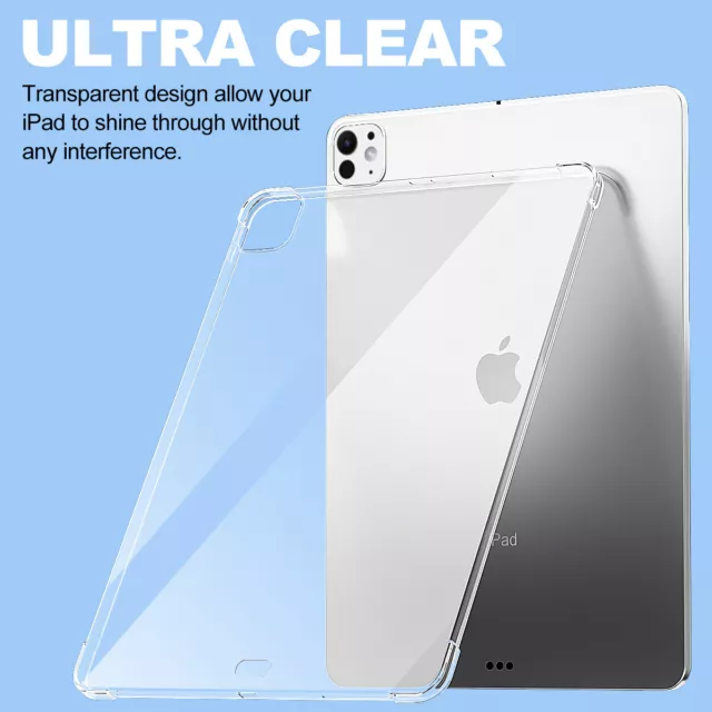 FOR IPAD PRO 13inch /11" Case (M4)2024 Shockproof Bumper Clear