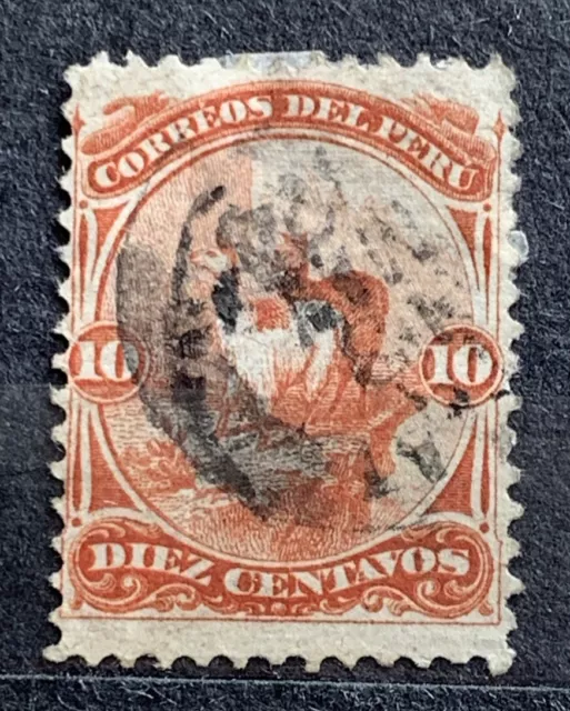 Peru 1867  Lama 10c Used FM19