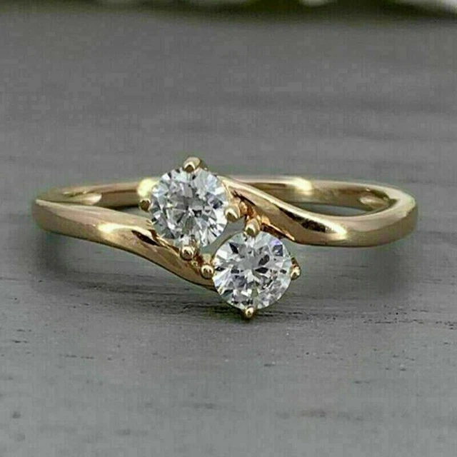 2.00Ct Round Cut Created Diamond Women's Wedding Ring 14K Yellow Gold Plated
