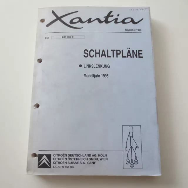 Werkstatthandbuch Citroen Xantia Modell 1995 Elektrische Schaltpläne Elektrik