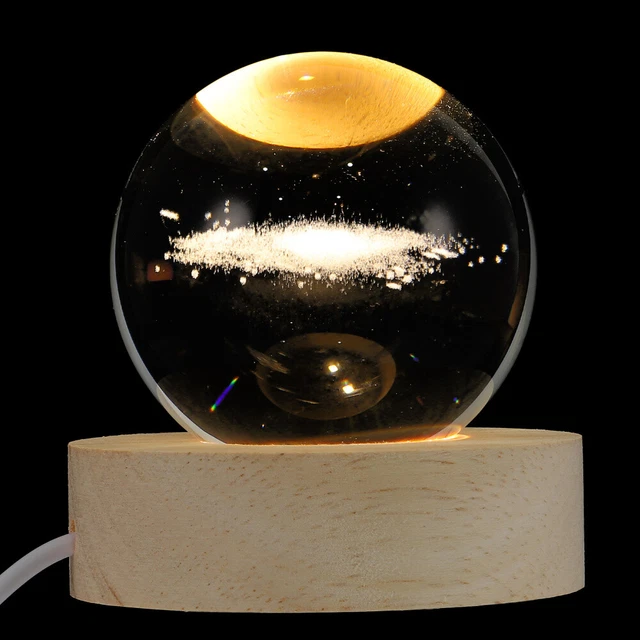 SCIENCE ASTRONOMY LEARNING Toy Model Night Light Crystal Ball Room