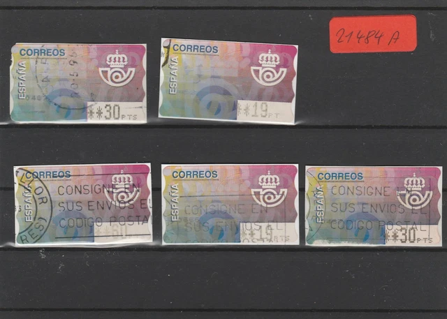 Spanien   Automatenmarken  gestempelt   5x  MiNr. 11