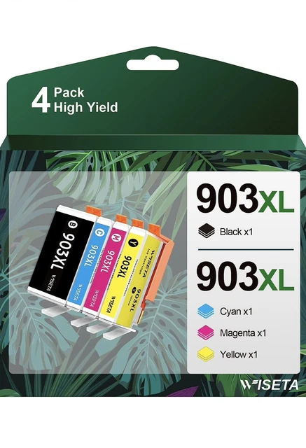 WISETA 903XL 4pack  compatibile per cartucce HP 903 XL nero e colore
