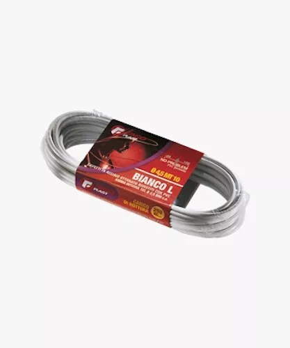 FILO STENDIBIANCHERIA IN ACCIAIO PLASTIFICATO BIANCO L 10 mt