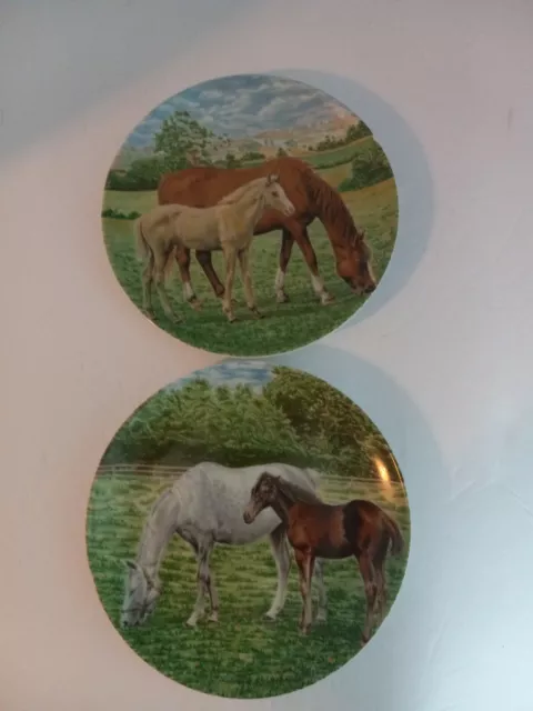 KAISER  *E&R GOLDEN CROWN*  Horse Plates Set of Two- MARE And FOAL  WEST GERMANY