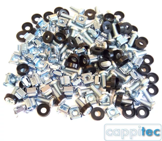 Pack Of 50 Hifi Audio Music Rack Mount M6 Cage Nuts Bolts Washers For 19" Racks