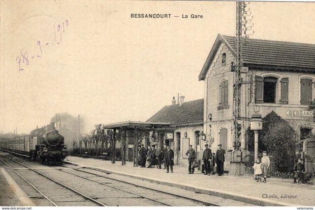 S5248 cpa 95 Bessacourt - La Gare " Train "