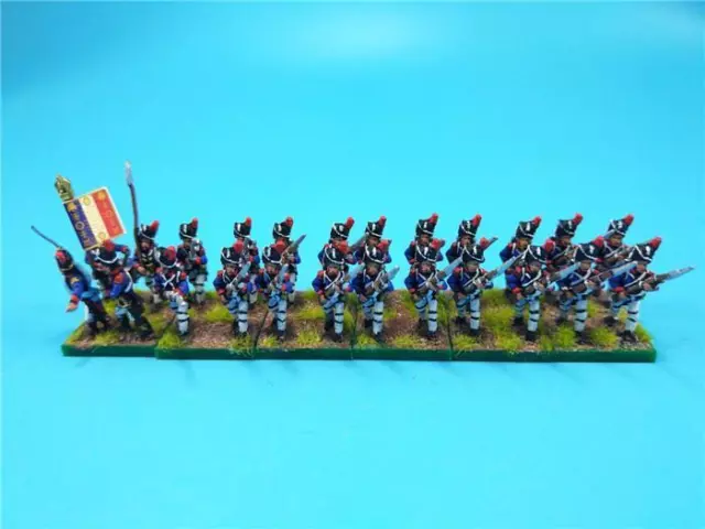 15mm Napoleonic painted French Guard Chasseurs Advancing Fri051