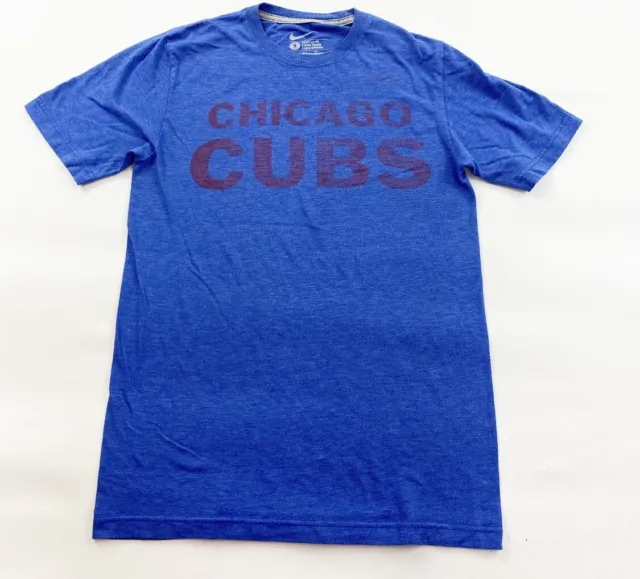 Chicago Cubs Shirt Men's Small Blue MLB Baseball Nike