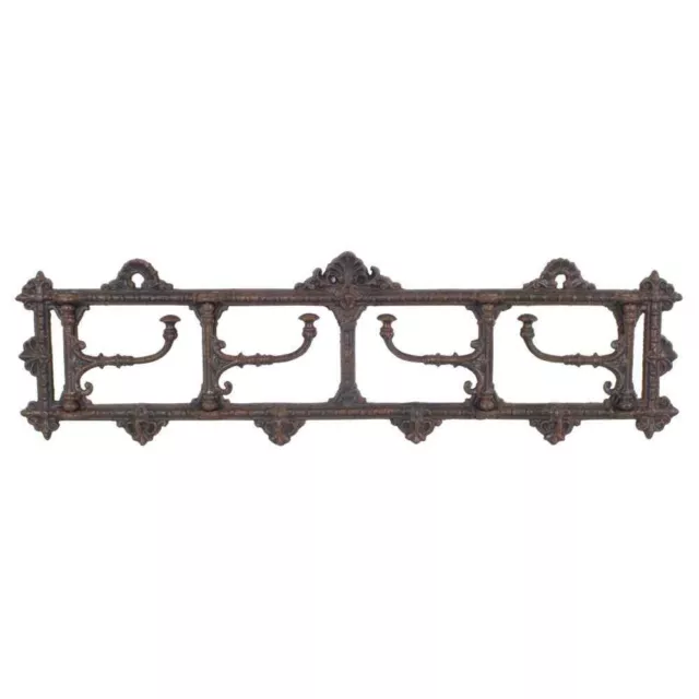 Victorian Style Cast Iron Folding Coat Hanger Hook Ornate Home Accessories Decor