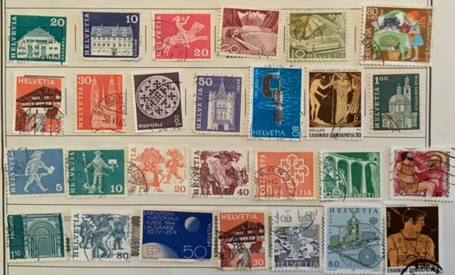 Switzerland - Small Selection Of Used Swiss Stamps
