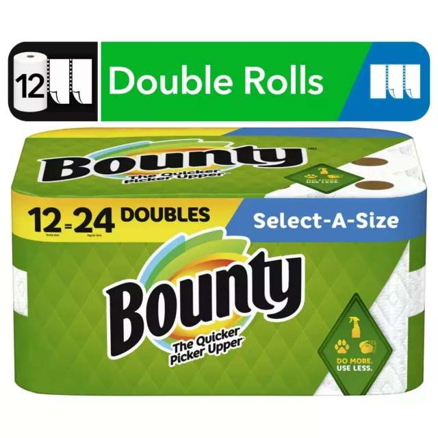 Select-A-Size Paper Towels - 12 Double Rolls = 24 Rolls - White