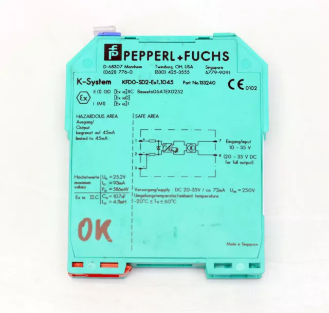 Pepperl + Fuchs KFD0-SD2-Ex1.1045 Ventilsteuerbaustein K-System  Part No. 133240