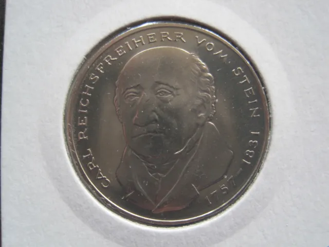 Frg 5 DM Commemorative Coin 1981 G " Carl Reichsfreiher by The Stone " (008)