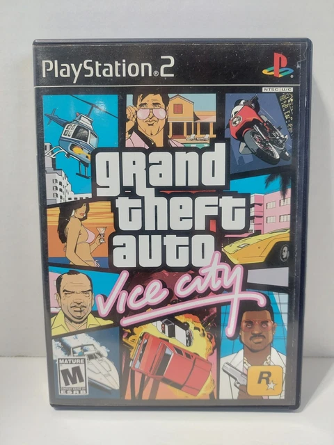 GTA Vice City Sur Sony PS2 - Grand Theft Auto - Avec Carte - Bon état