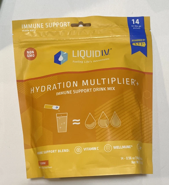 LIQUID IV HYDRATION Multiplier Immune Support Drink Mix Tangerine 14