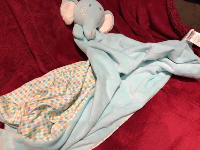 MOTHERCARE LARGE BLUE ELEPHANT COMFORTER COMFORT BLANKIE BLANKET