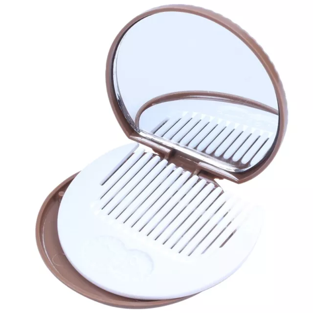 1x Cute Cookie Shaped   Makeup Comb Brown D6R61054