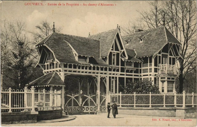 CPA GOUVIEUX - Entrée de la Propriete Au champ d'Alouettes (131093)
