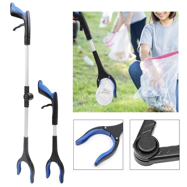 2pcs Folding Grabber Pick Up Reaching Tool Hand Grip Reacher Aid Trash Cans US