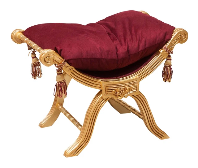 Paire de banquettes Louis XVI en bois laqué et