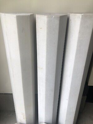 3 Solid White Marble Columns Pedestals With Detached Bases. Pickup Only. 10