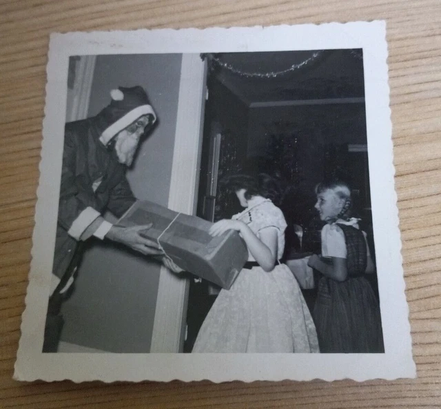 CHRISTMAS Scary Creep Santa Claus Mask Costume Kids Presents Photo Vintage