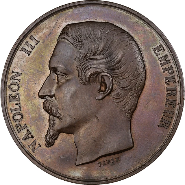Superbe Médaille Napoléon III - Comice Agricole De Vouziers 1868 (Ardennes) - Collection - Cuivre