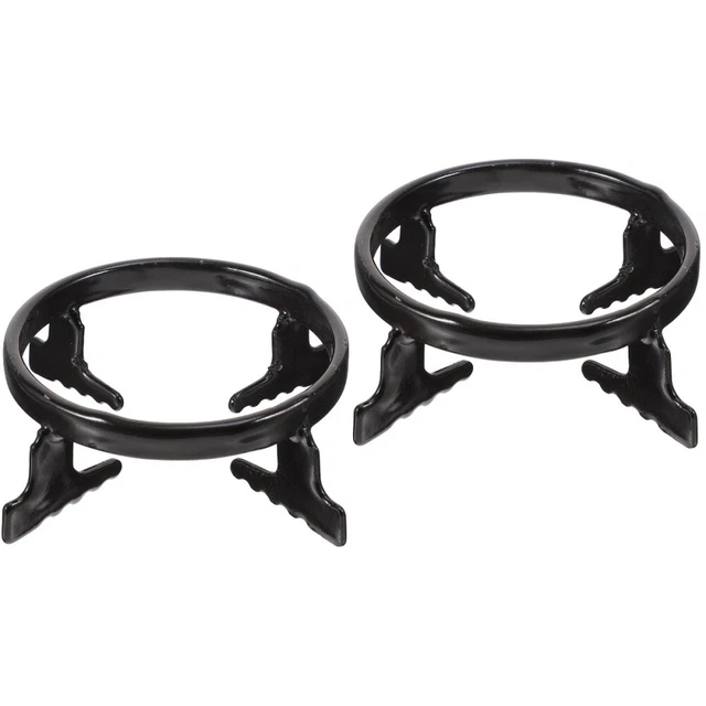 2 Pcs Cage À Le Fer Cafetière En Métal Anneau De Support Wok Accessoires
