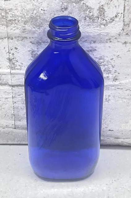 Vintage Cobalt Blue Genuine Phillips Glass Bottle Made in USA