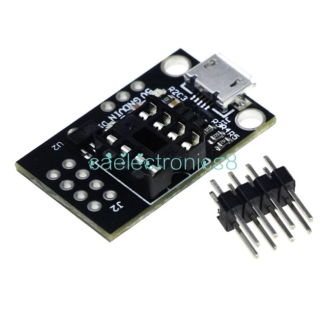 Carte De Programmation/développement Pour ATtiny13A/25/45/85 - Interface DIP-8 - Dimensions 26x18.5 Mm