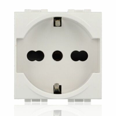 Bticino BTICINO LIVING LIGHT  presa UNEL shuko e bipasso 16A N4140/16 ORIGINALE 